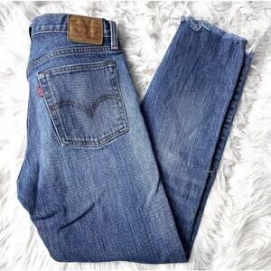 LEVI’S X WHITE OAK CONE DENIM Frayed Hems Button Fly Denim Jeans 28